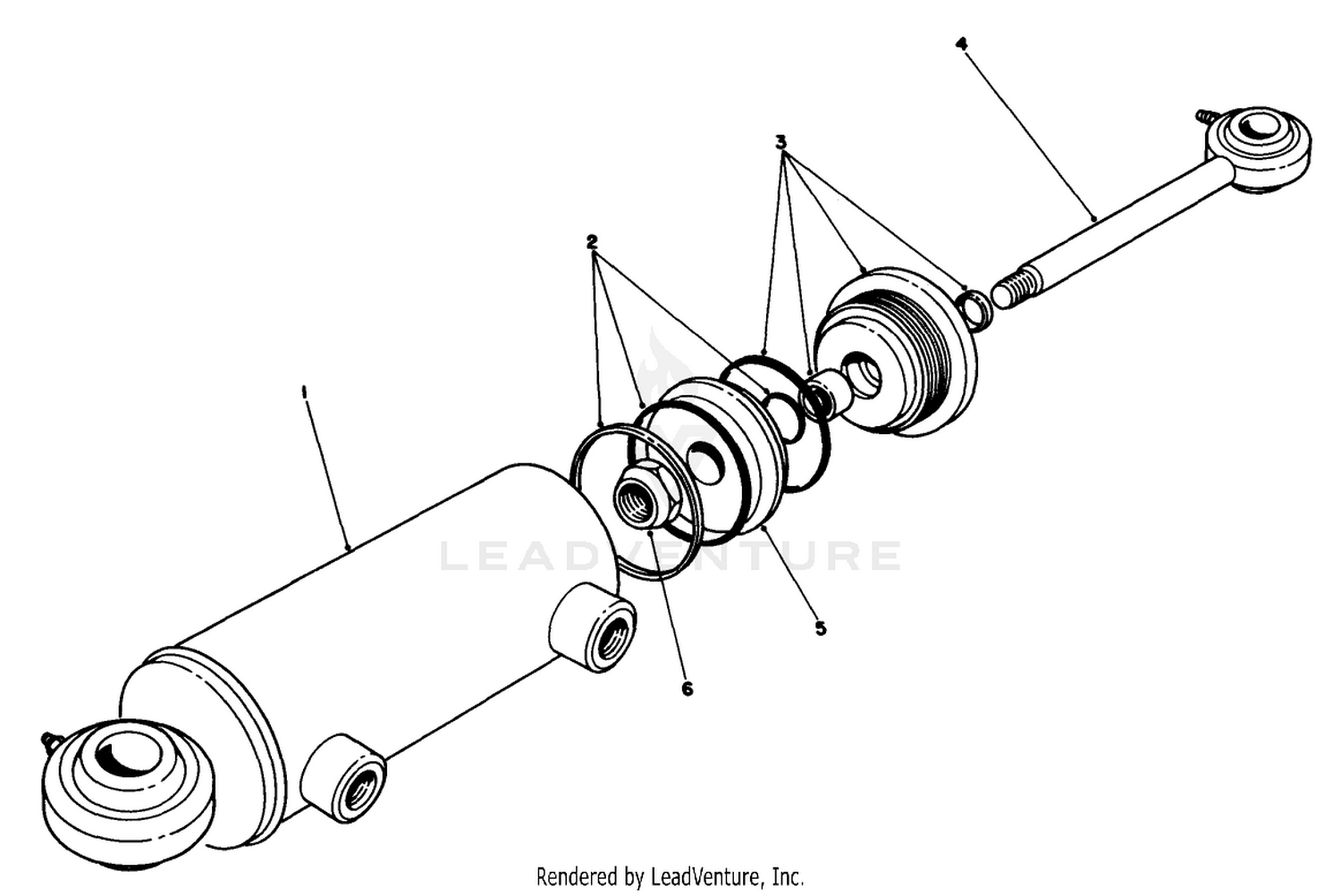 Hydraulic Steering Cylinder Assembly No. 63-9240
