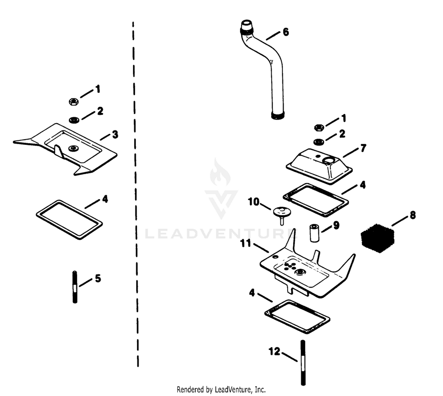 Breather  Vent-Engine Kohler Model No. Kt17qs Type No. 24324 (continued)