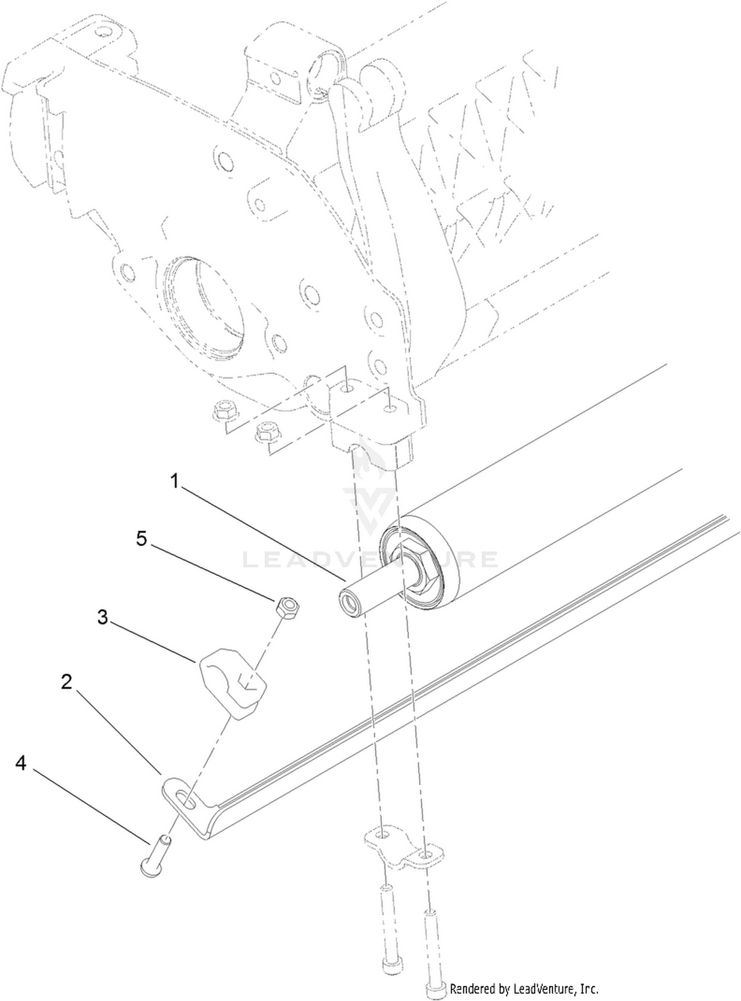21in Rear Roller Scraper Assembly No. 115-7383