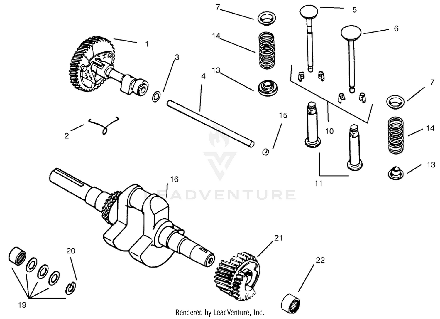 Camshaft, Crankshaft And Valves