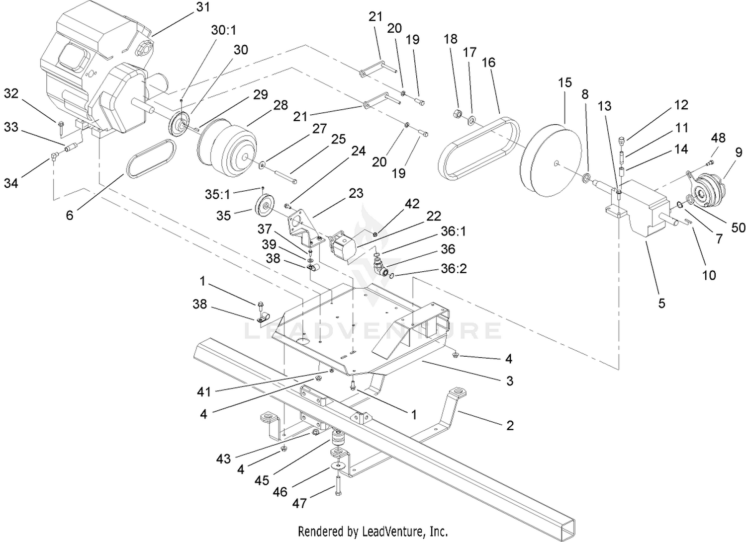 Engine and Gearbox Assembly