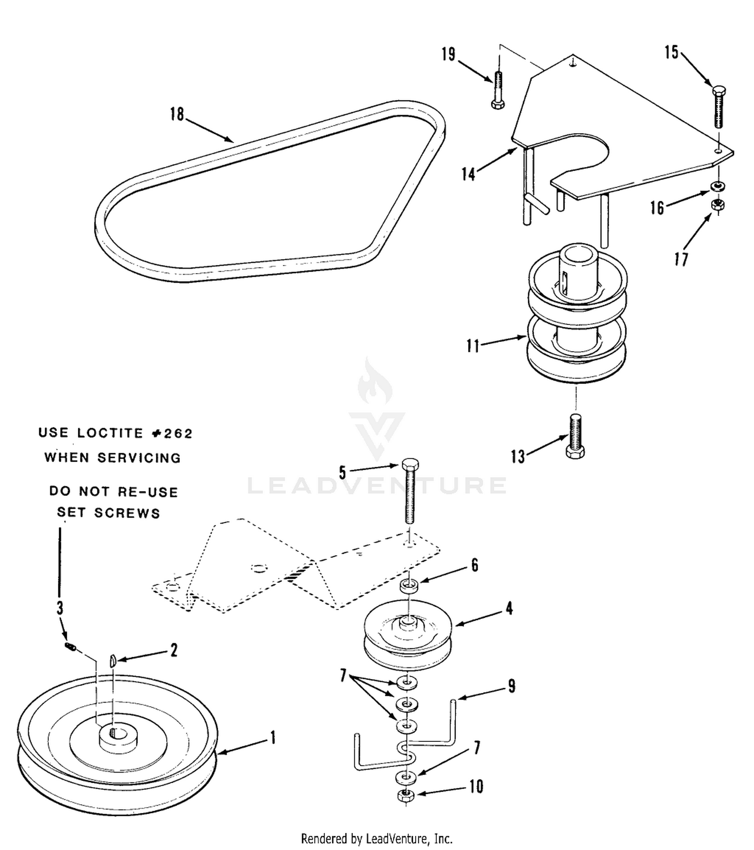 DRIVE BELT AND PULLEYS