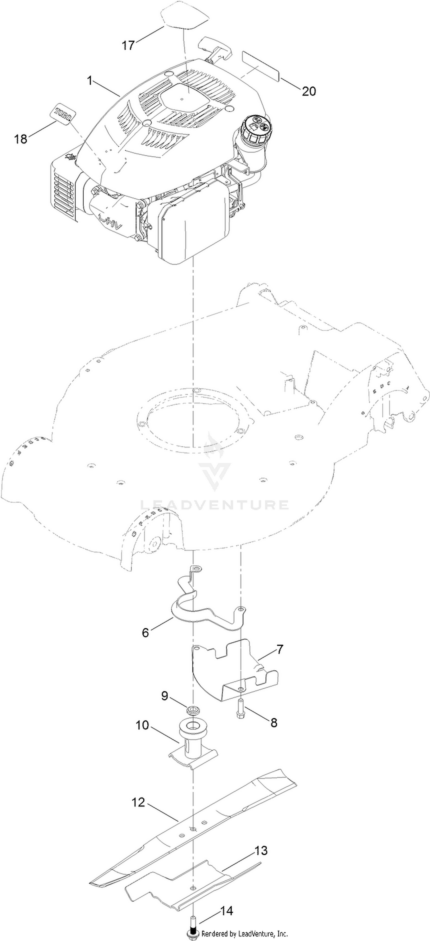 Engine and Blade Assembly