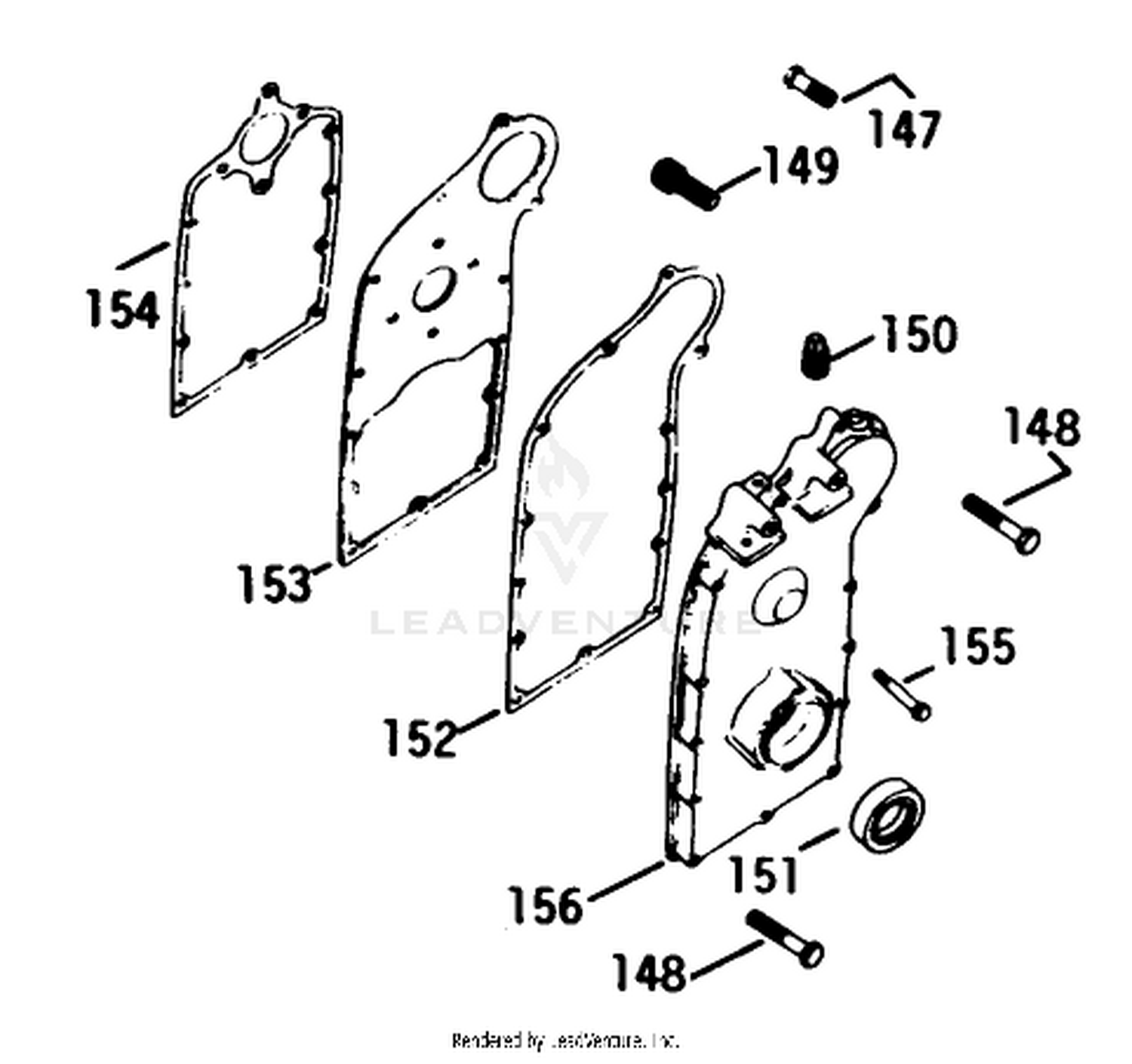 Gear Cover-Engine Model No. K582qs Type No. Ps-36315
