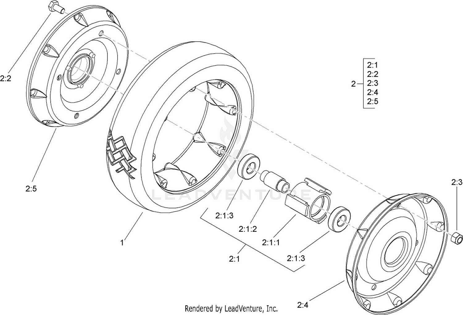 Rear Wheel Assembly No. 100-2860