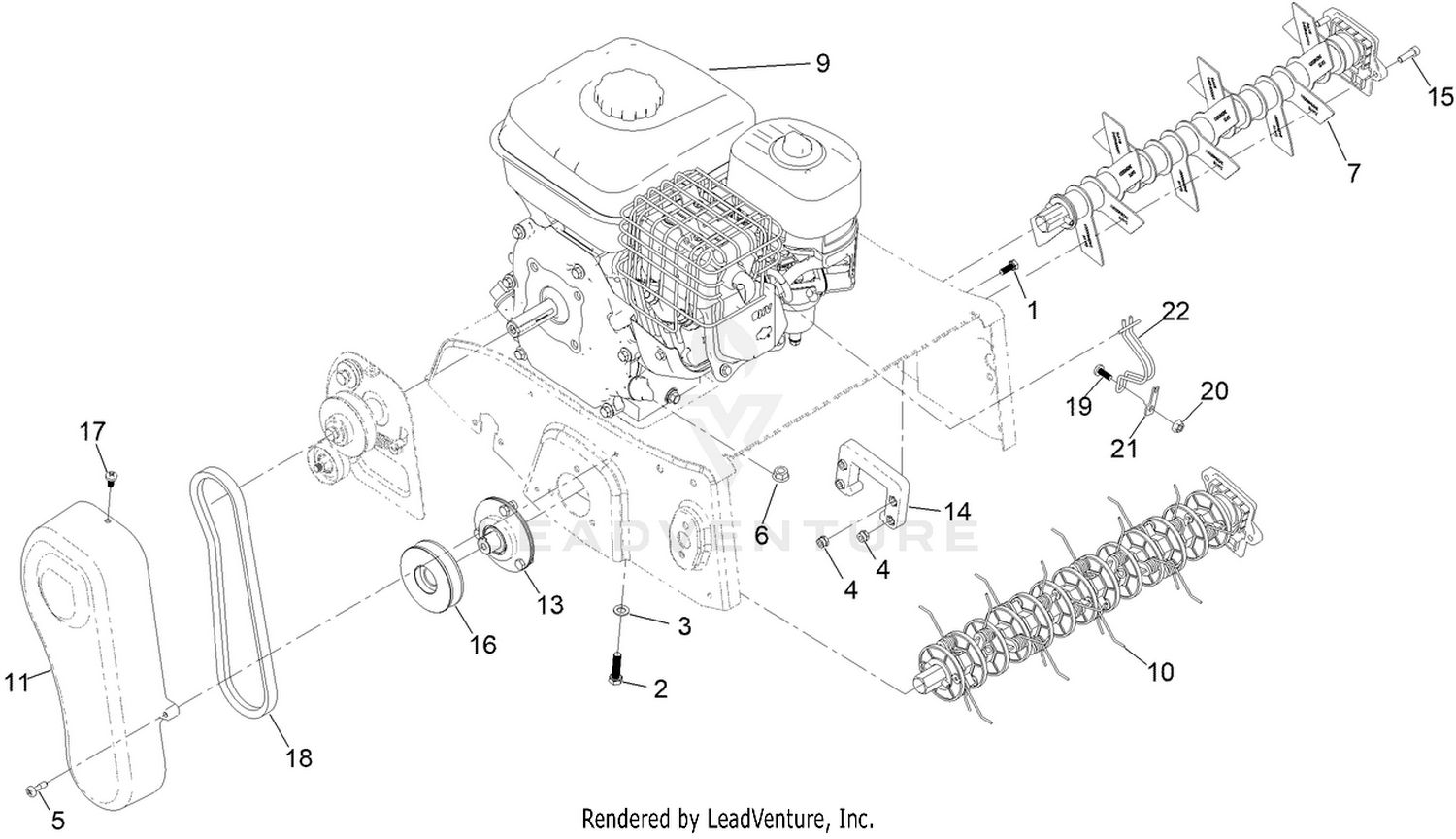 Engine and Blade Assembly