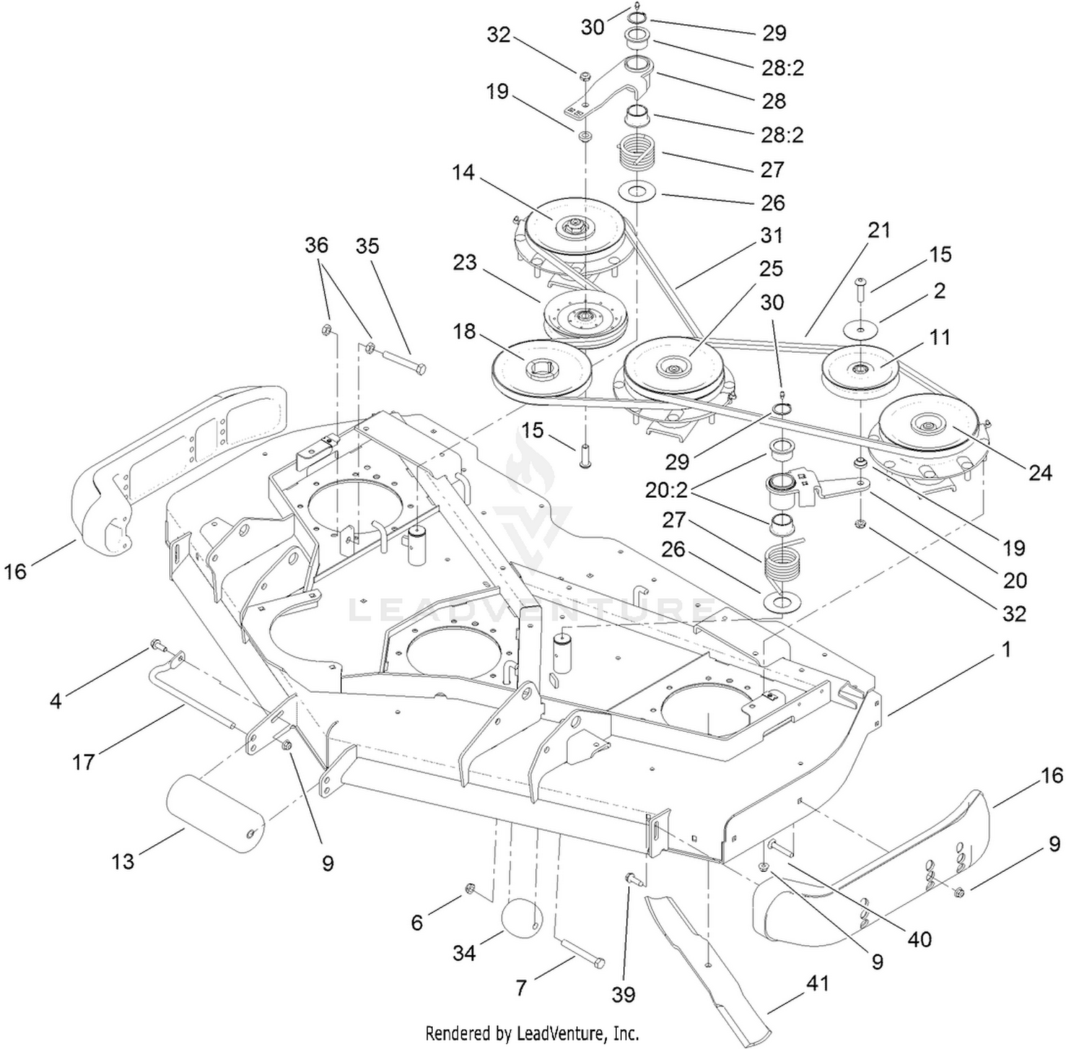 Roller, Belt and Pulley Assembly