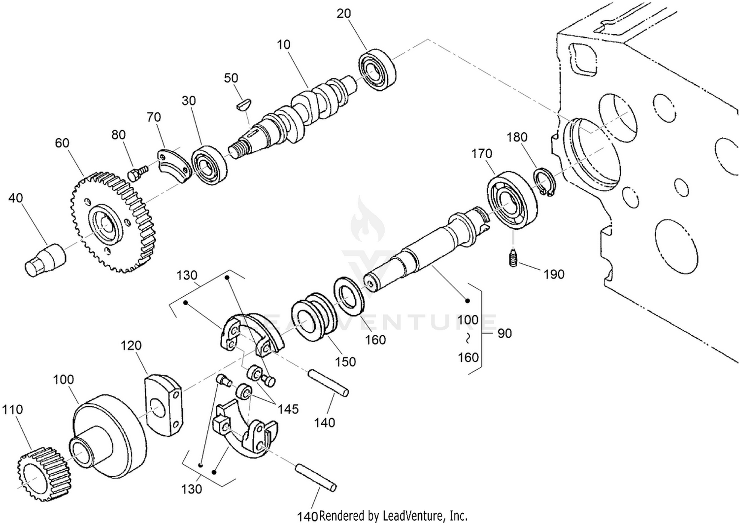 Fuel Camshaft and Governor Shaft Assembly