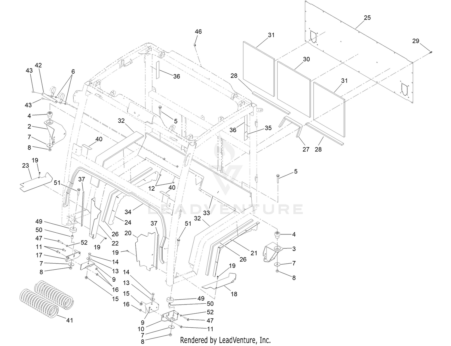 Frame, Mount and Seal Assembly