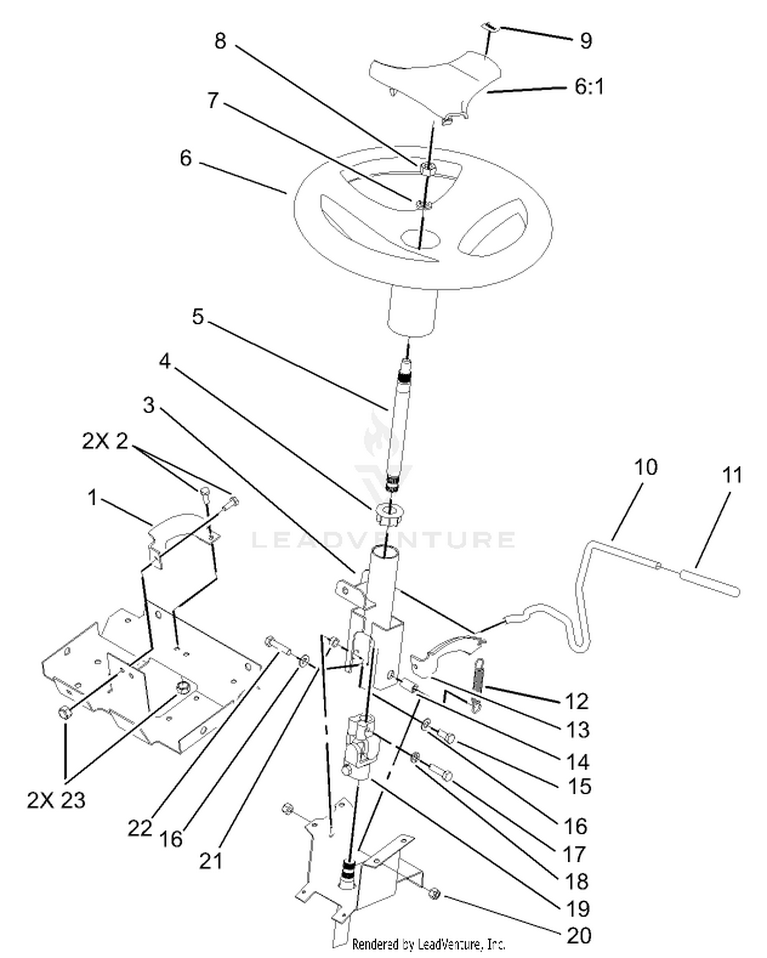 Steering Wheel and Tilt Assembly