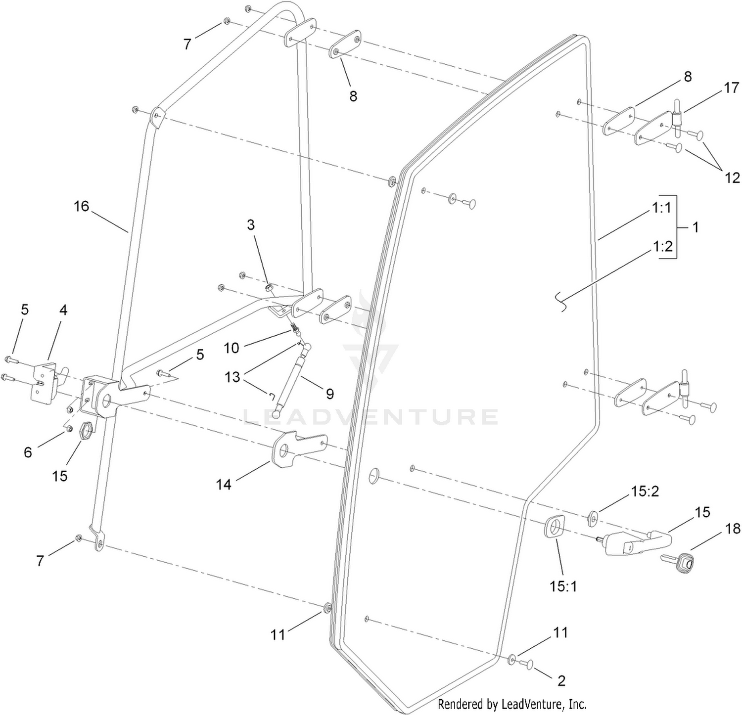Cab Left Door Assembly
