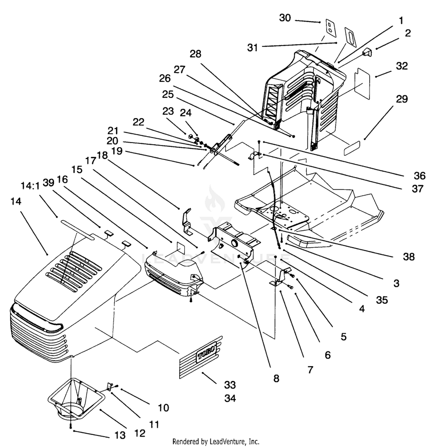 Hood  Tower Assembly