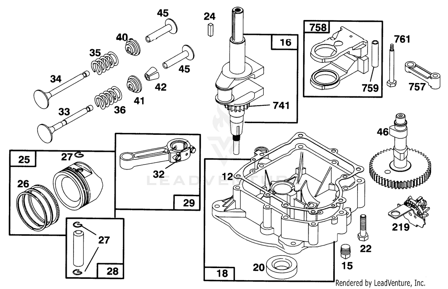 Engine Briggs  Stratton Model 282707-0119-01 2