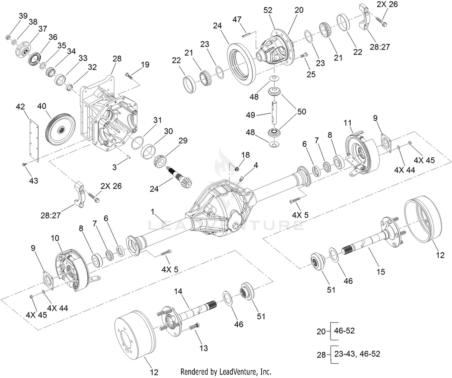 Front Axle Assembly No. 131-6061-03