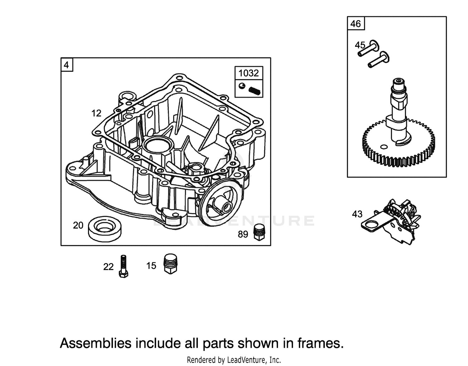 Crankcase Assembly Engine Briggs and Stratton Model 31F777-0123-E1