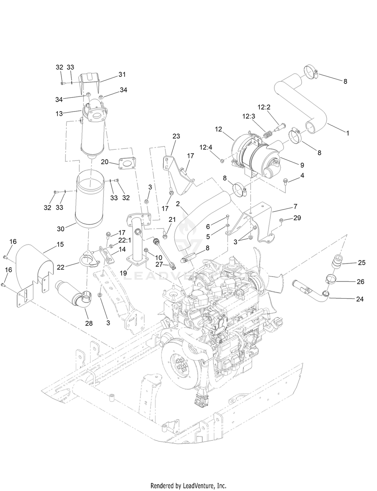 Air Cleaner and Muffler Assembly