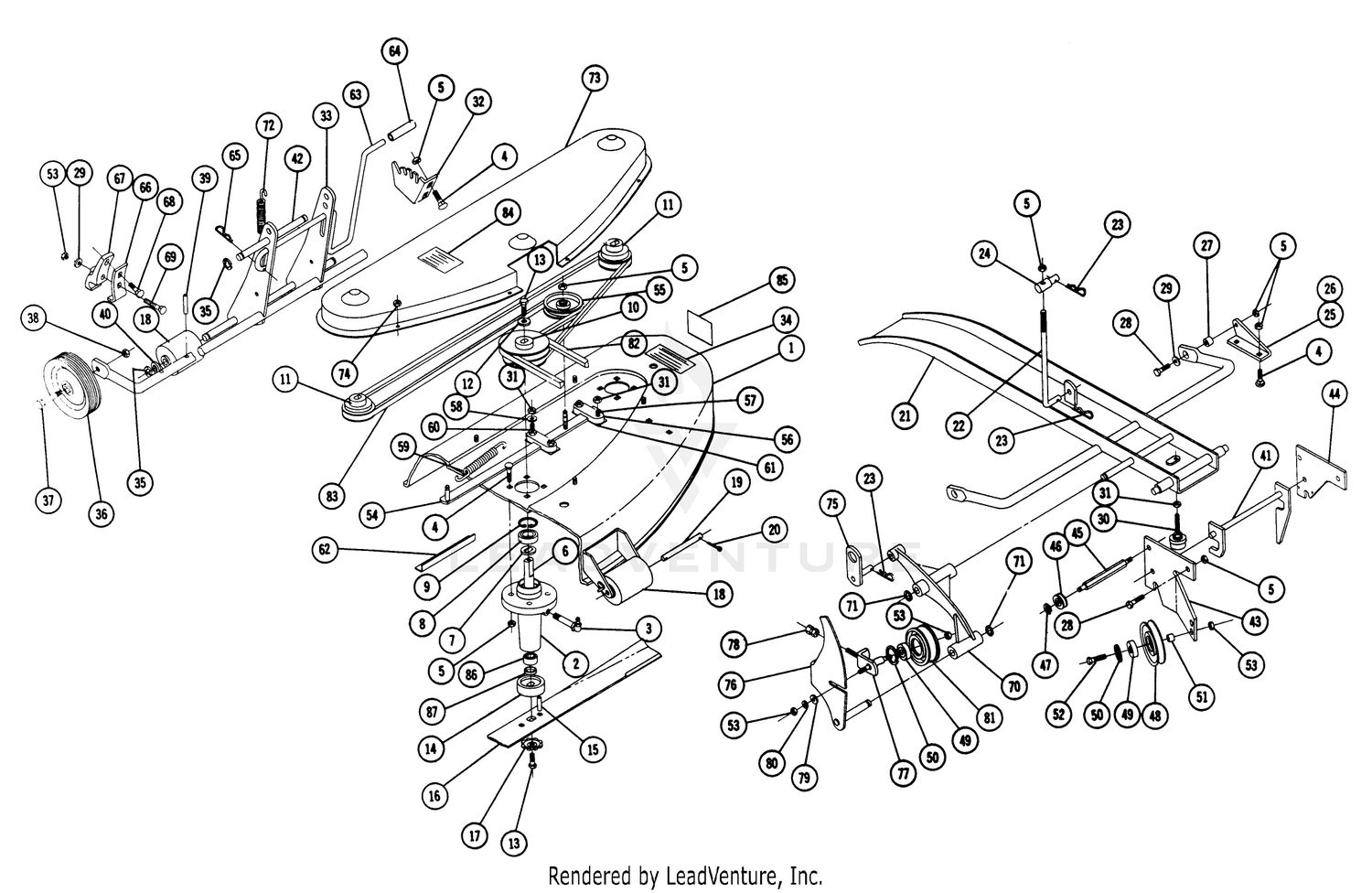 Parts List For Rotary Mower Model Rl-426