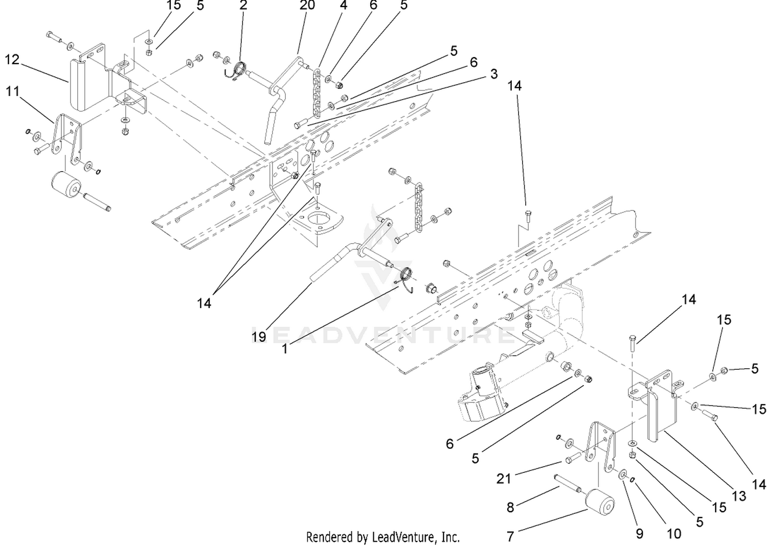 Rear No. 2 and No. 3 Tipper Support Assembly