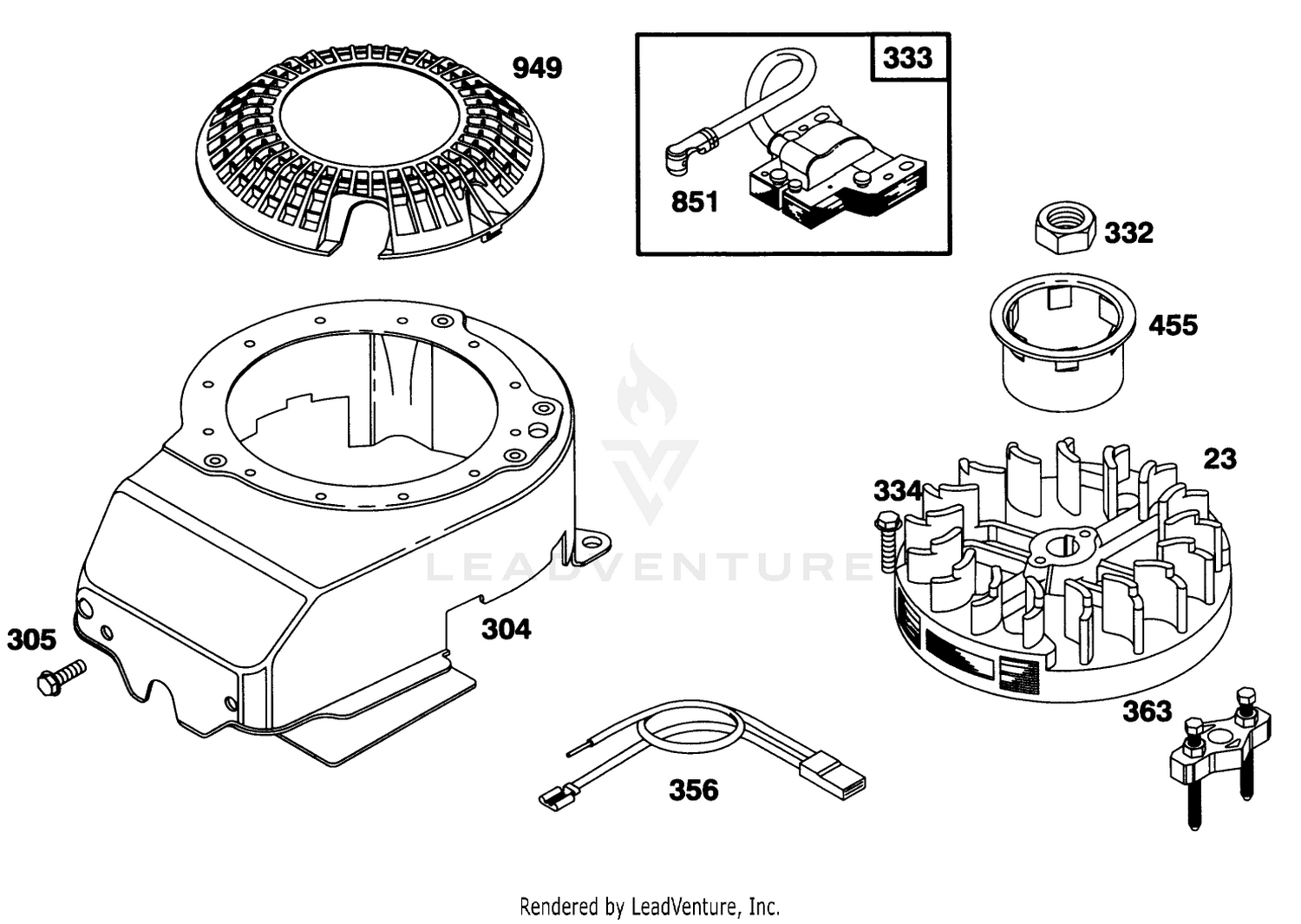 Engine Briggs  Stratton Model 127702-0645-01 7
