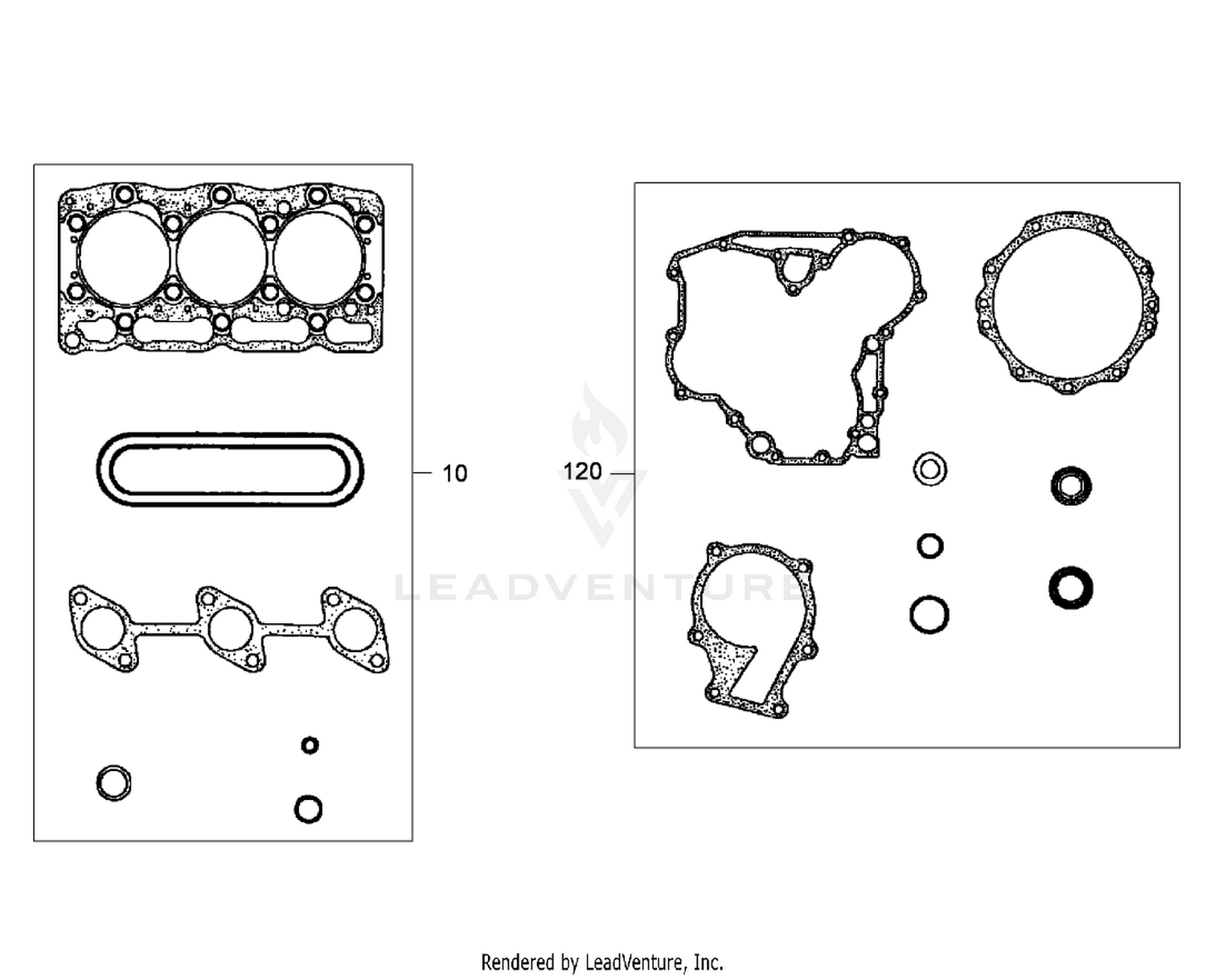 Upper and Lower Gasket Kits