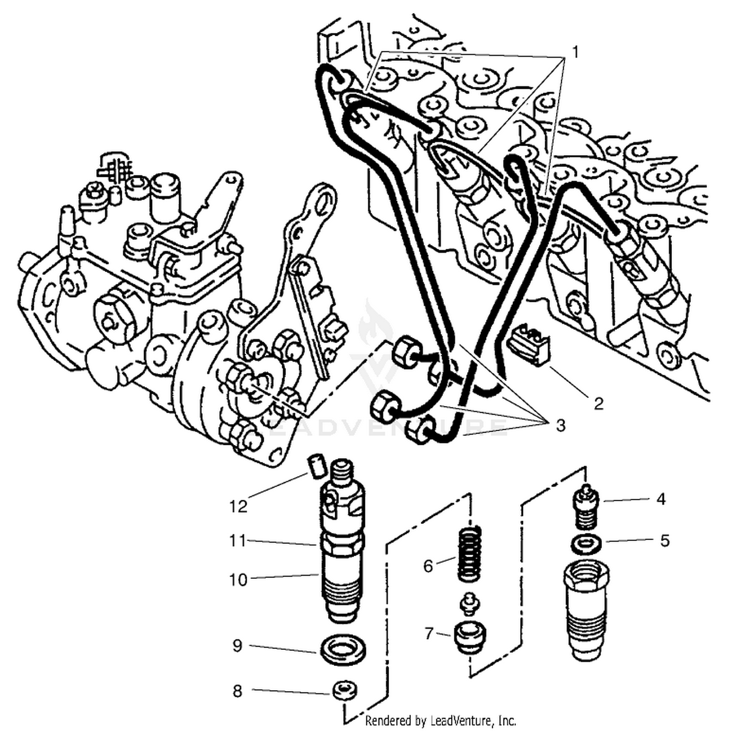 Fuel Injector and Plumbing Assembly
