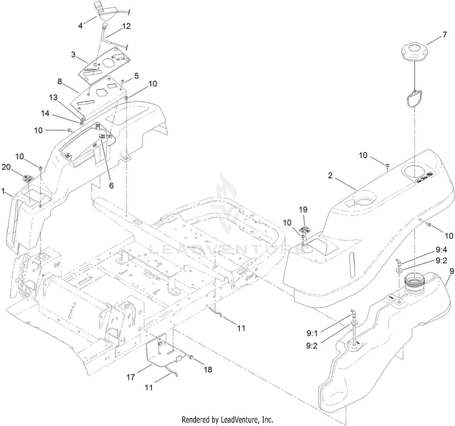 Body Styling and Fuel Tank Assembly