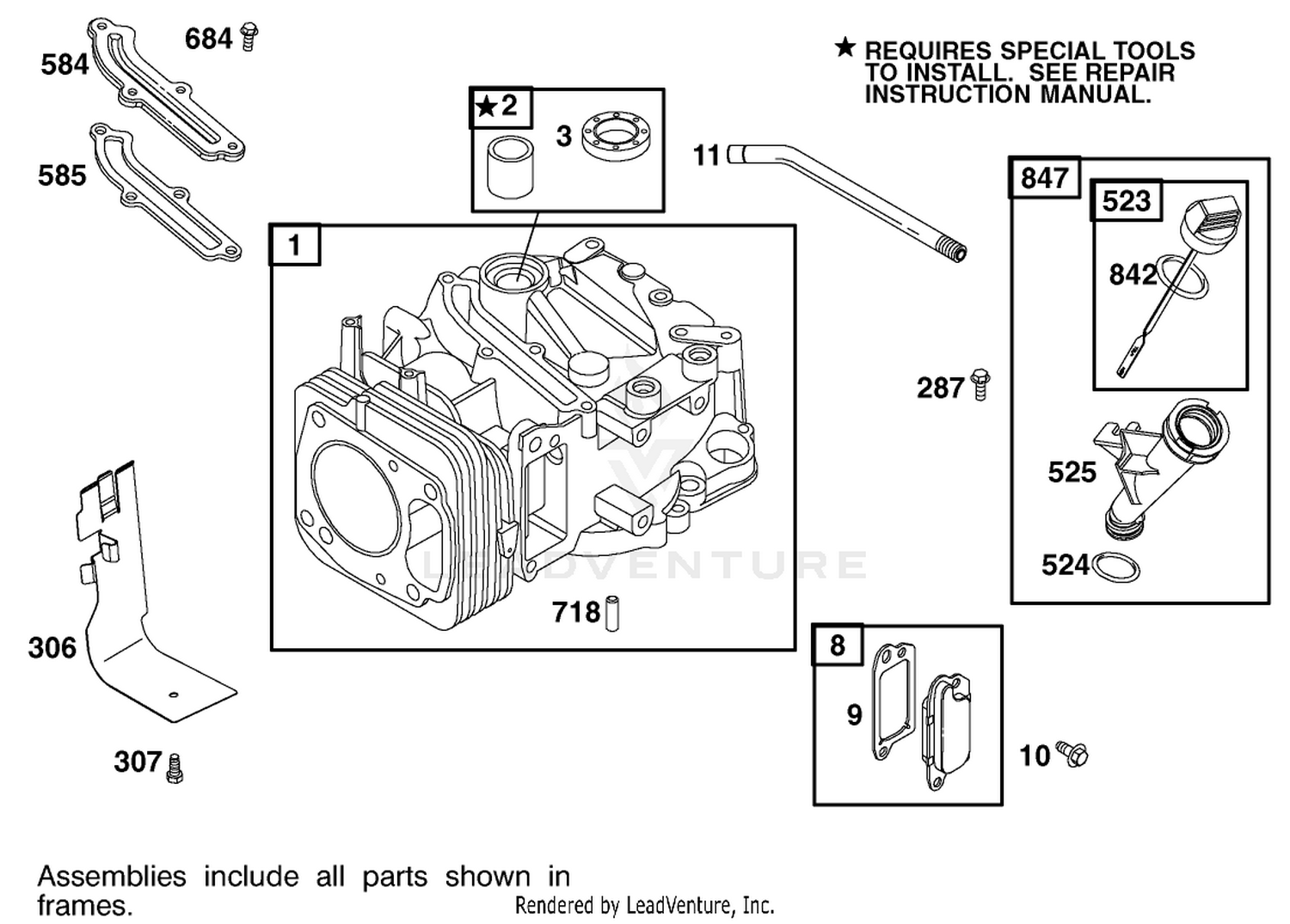 Engine Briggs  Stratton Model 123607-0153-E1