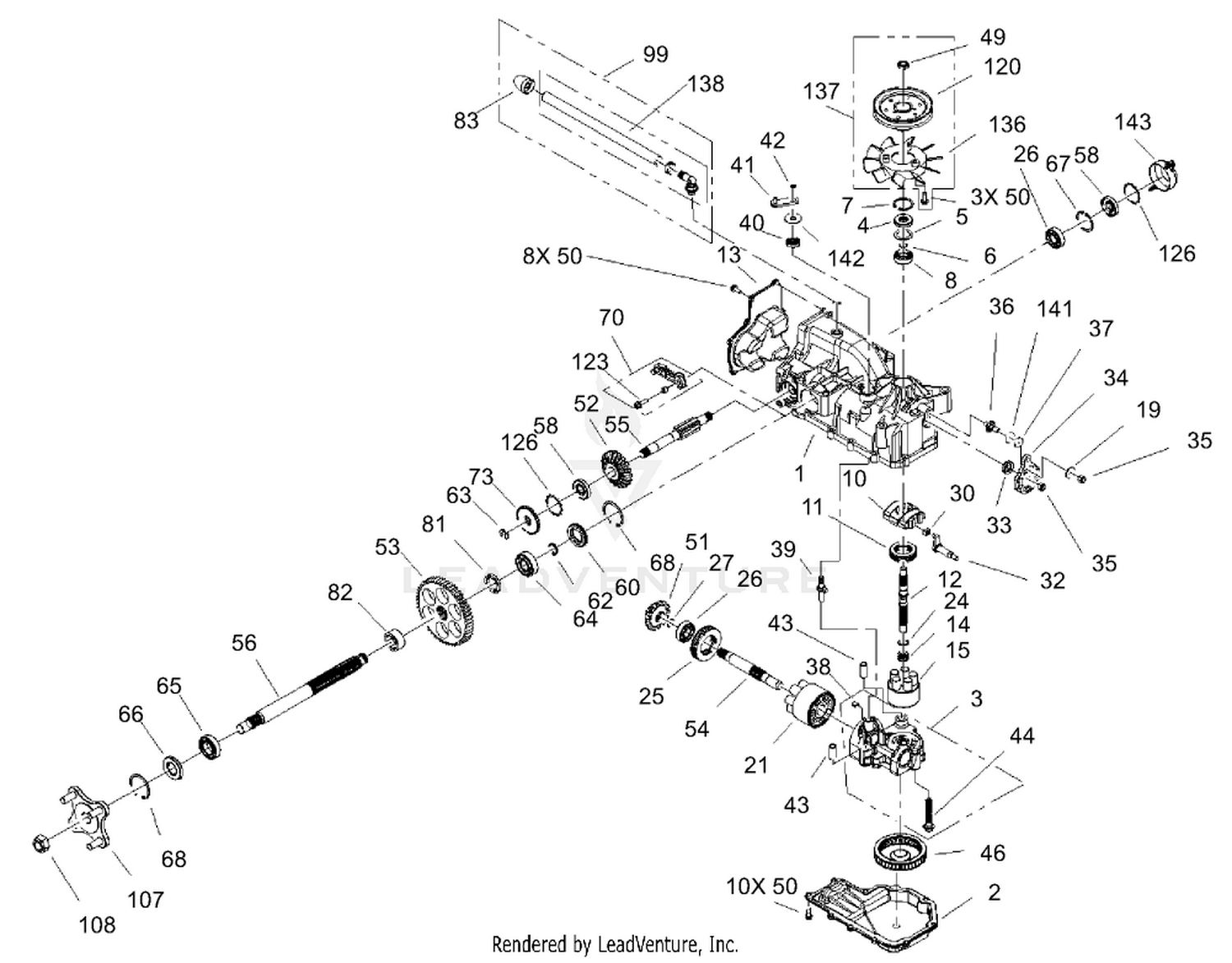 RH Hydro Transaxle Assembly No. 107-1708