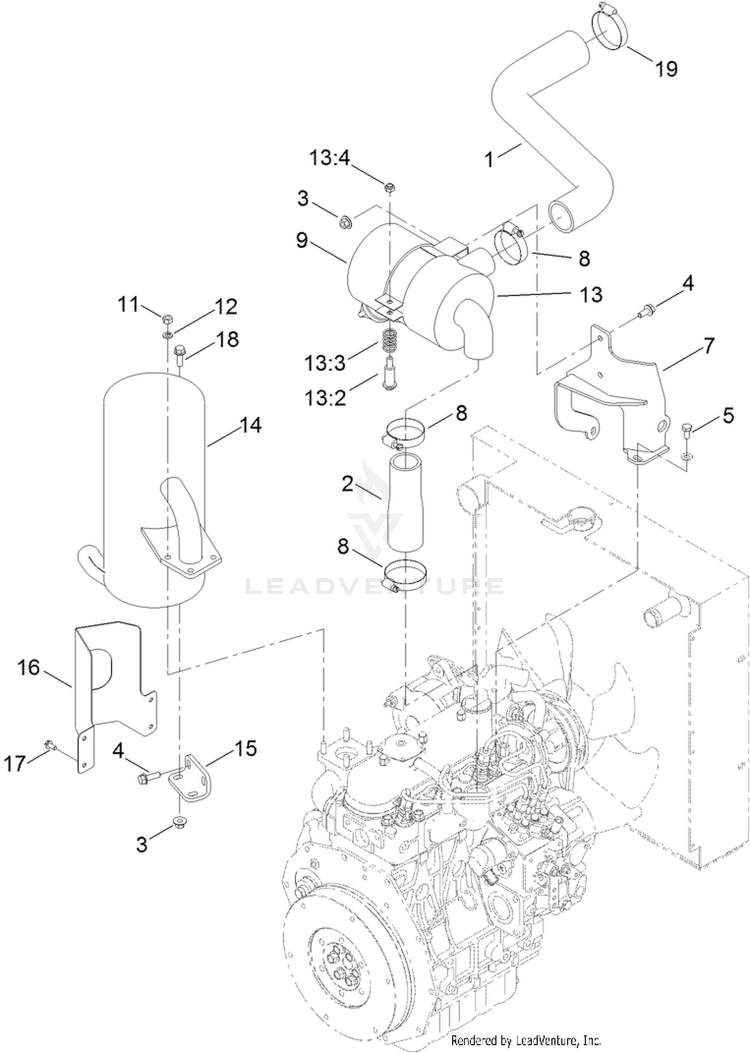 Air Cleaner and Muffler Assembly