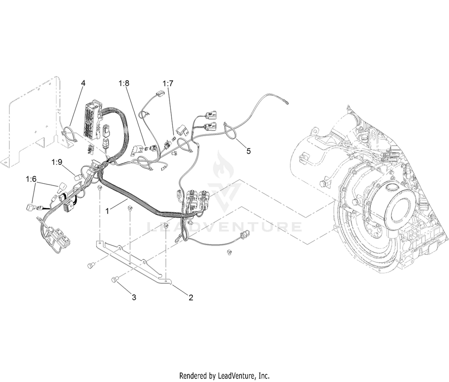 Engine Wire Harness Assembly No. 127-2795