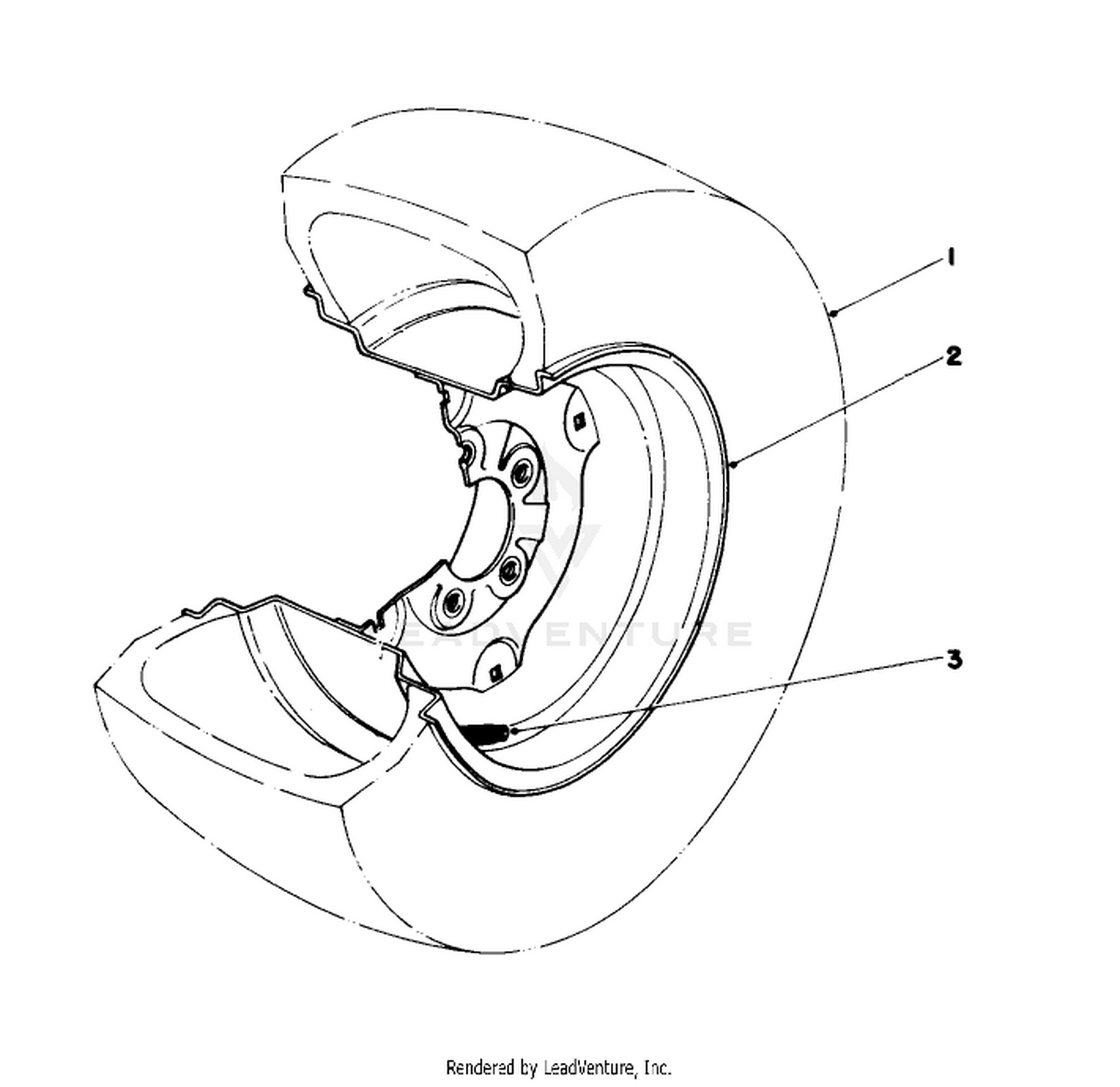 Tire  Wheel Assembly 23 X 10.50 X 12 (optional) No. 36-1050