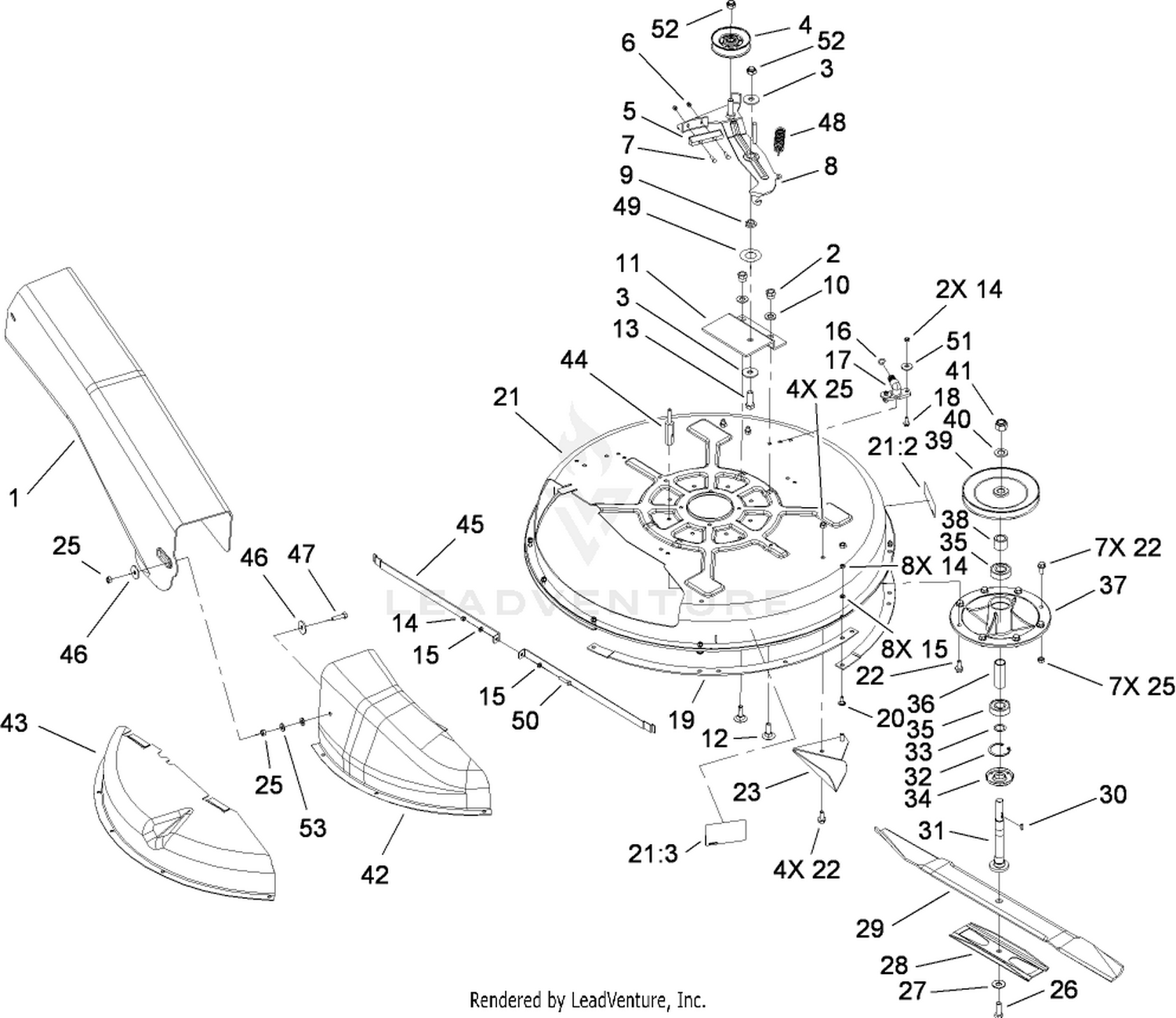Deck and Spindle Assembly