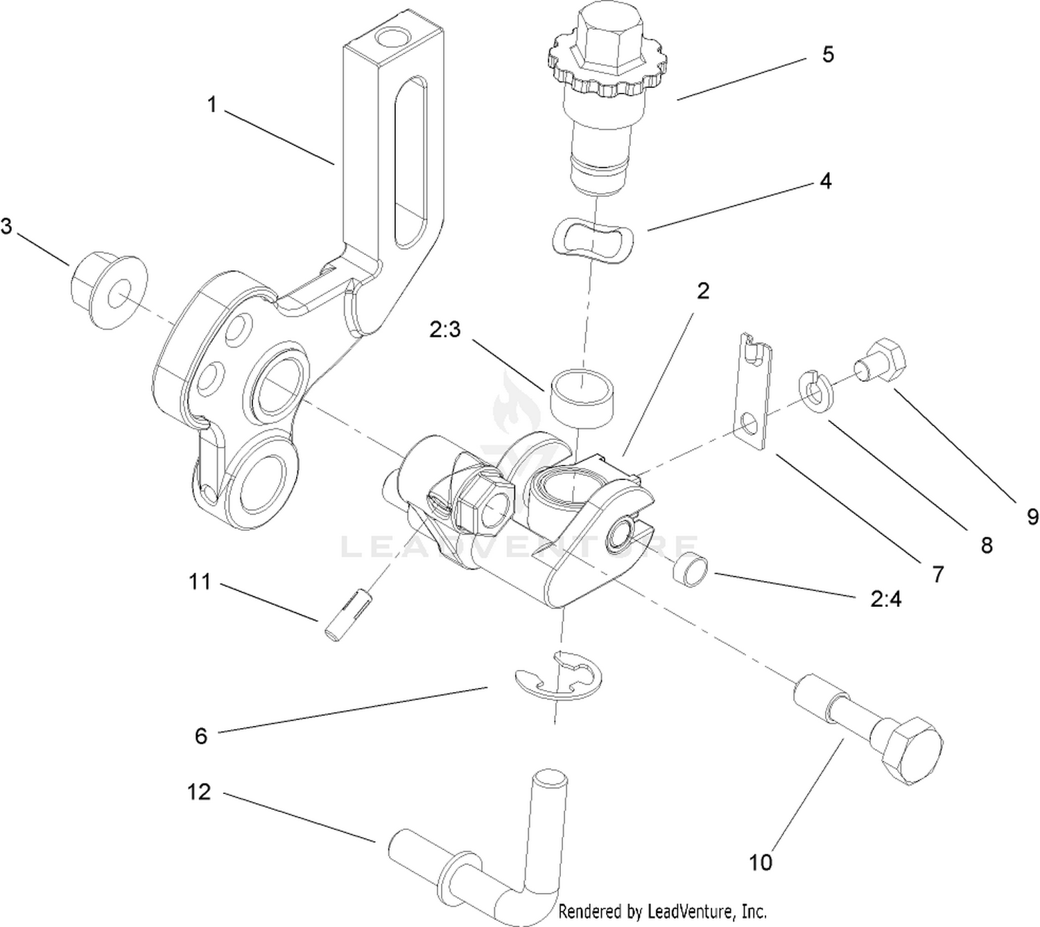 Left Hand Groomer Arm Assembly