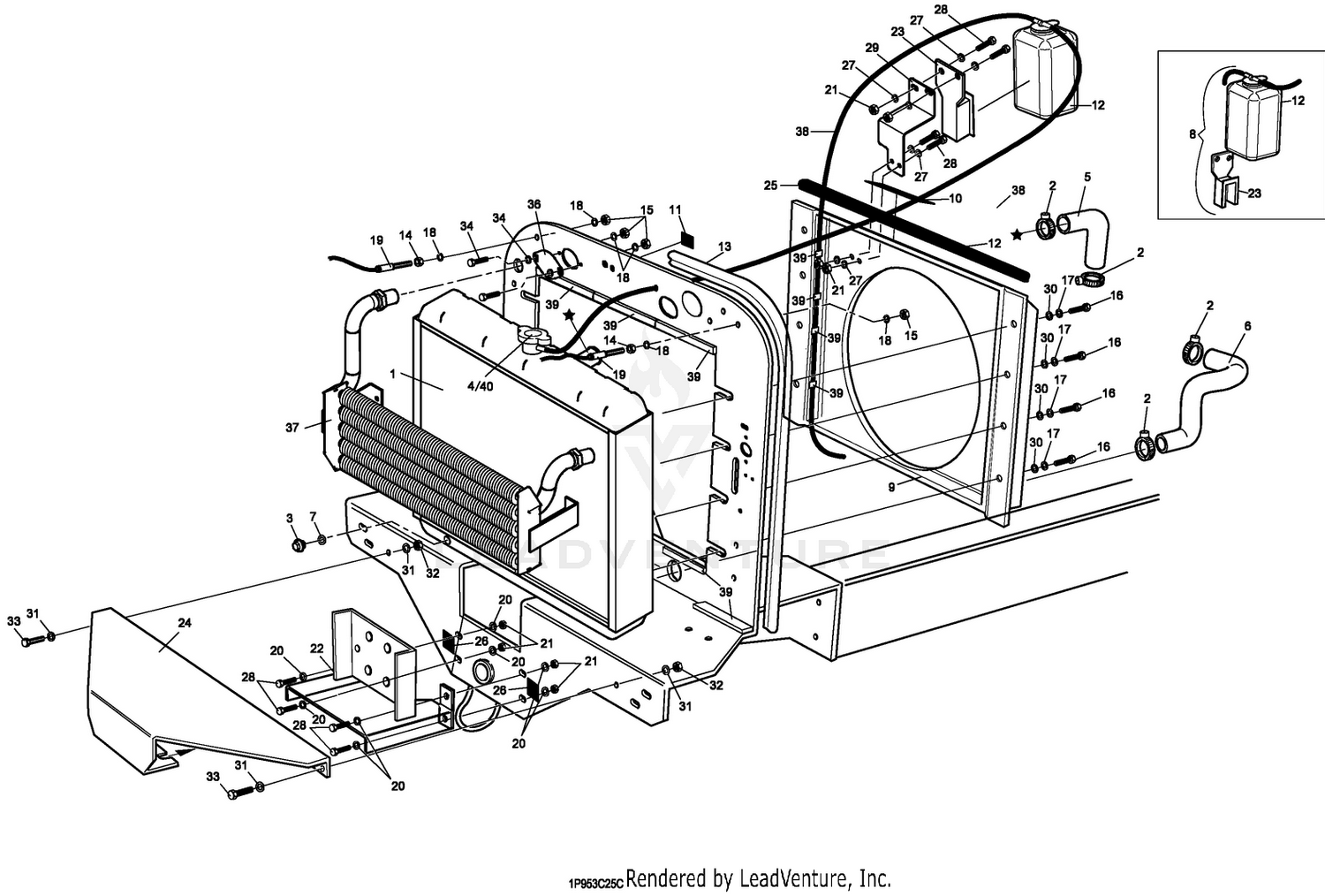 Oil Cooler  Radiator Assembly