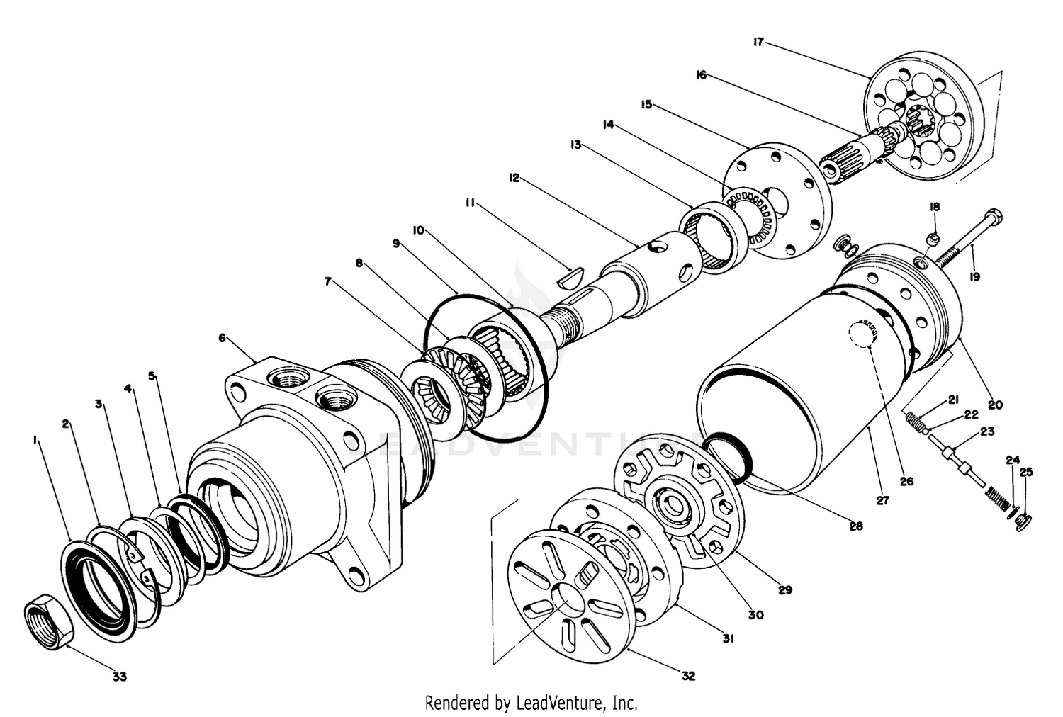 Hydraulic Drive Motor Right Rear No. 49-8630