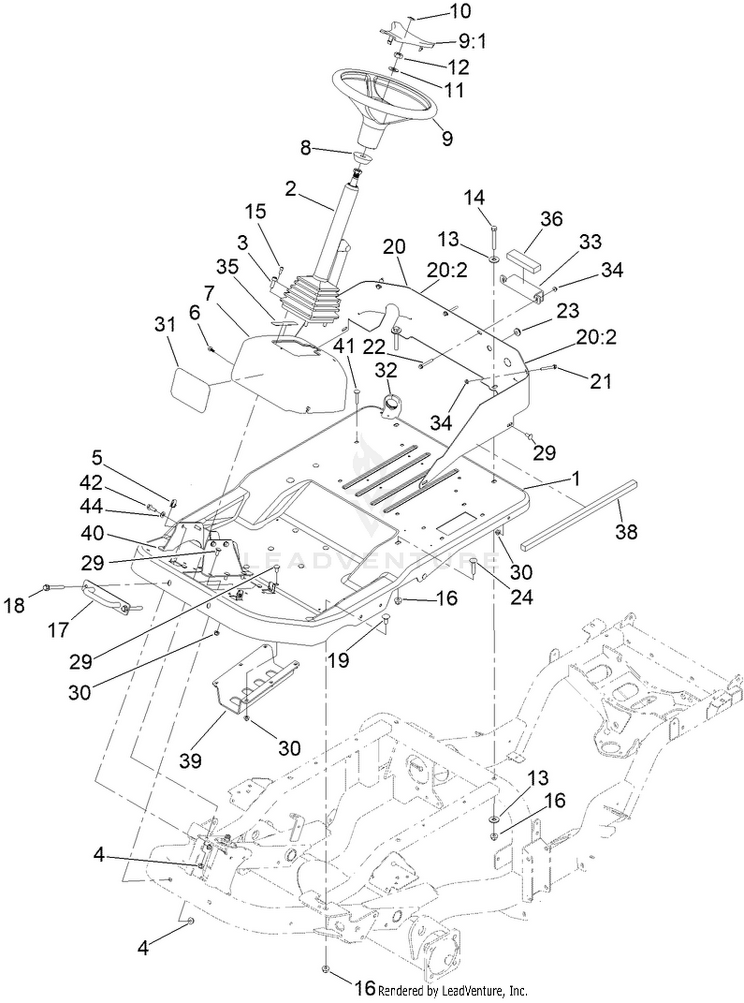 Platform, Steering and Console Assembly