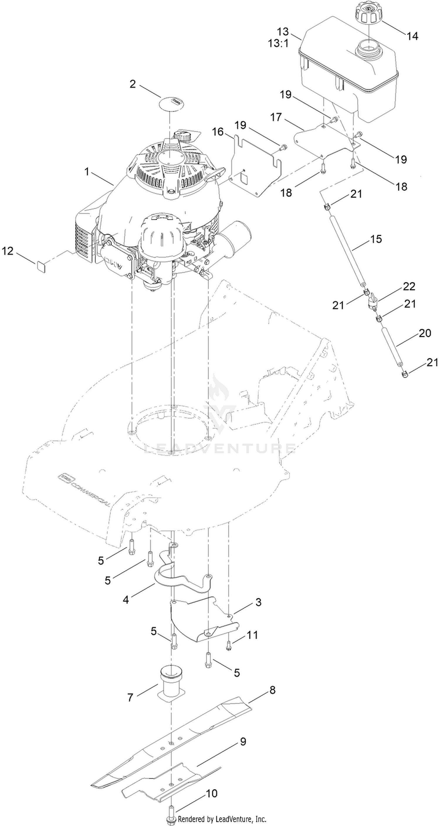Engine and Blade Assembly