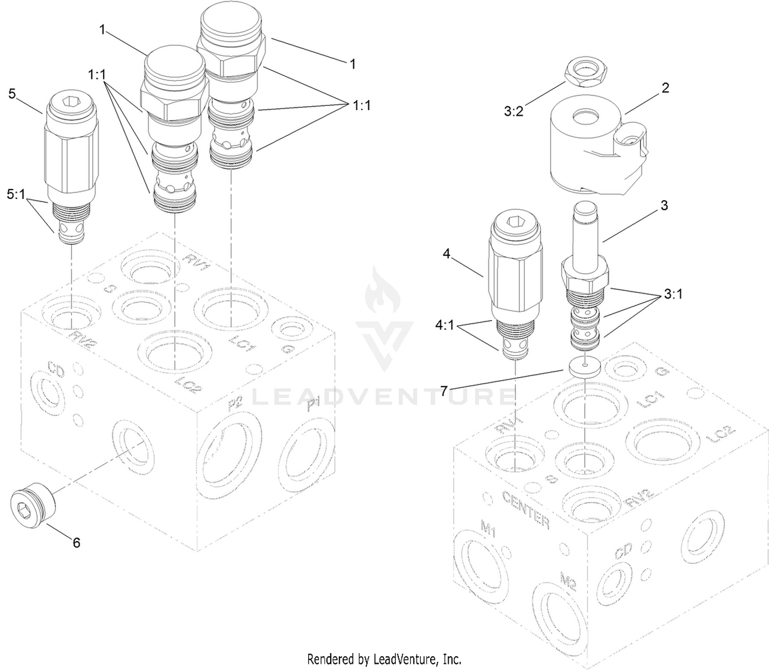 Hydraulic PTO Manifold Assembly No. 117-1110