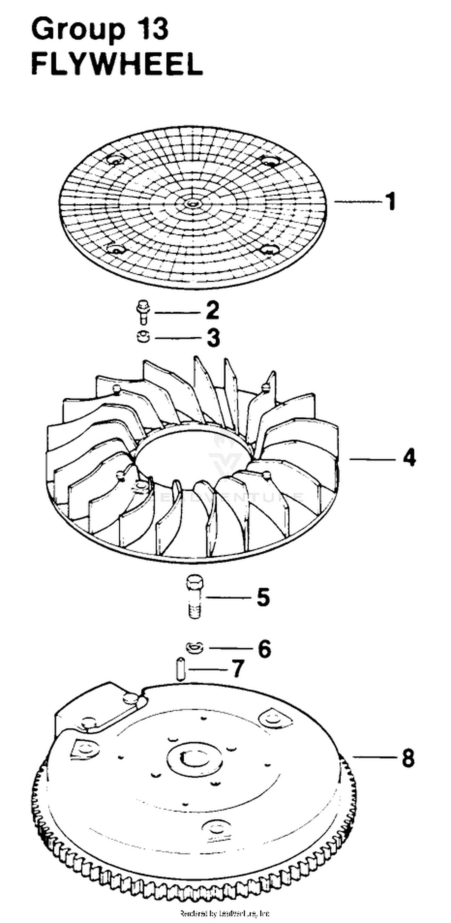 Flywheel-Engine Kohler Model No. Mv16s-Type Ps56519