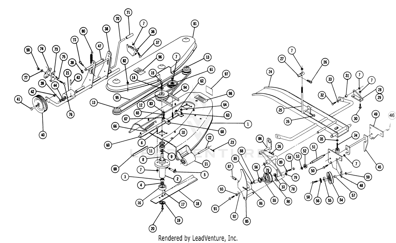 Parts List For Rotary Mower Model 5-1421