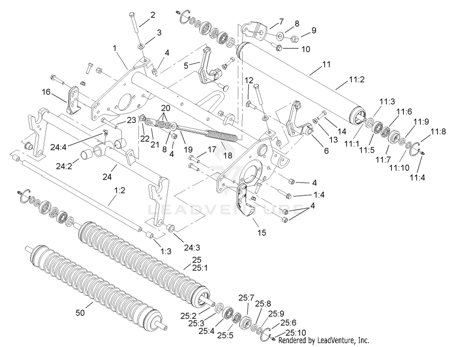 Roller and Carrier Frame Assembly
