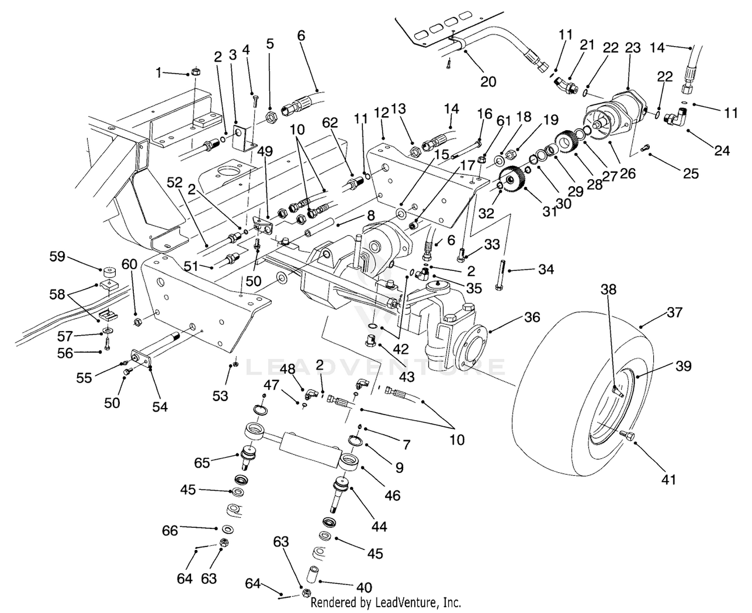 Rear Axle Assembly (model No. 30455)
