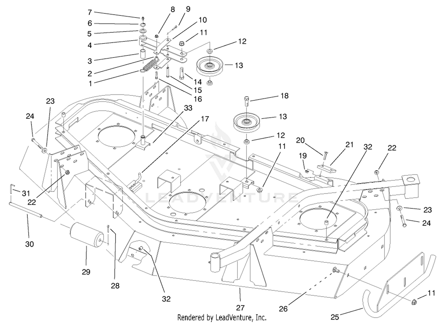 Housing, Idlers,  Skid Assembly
