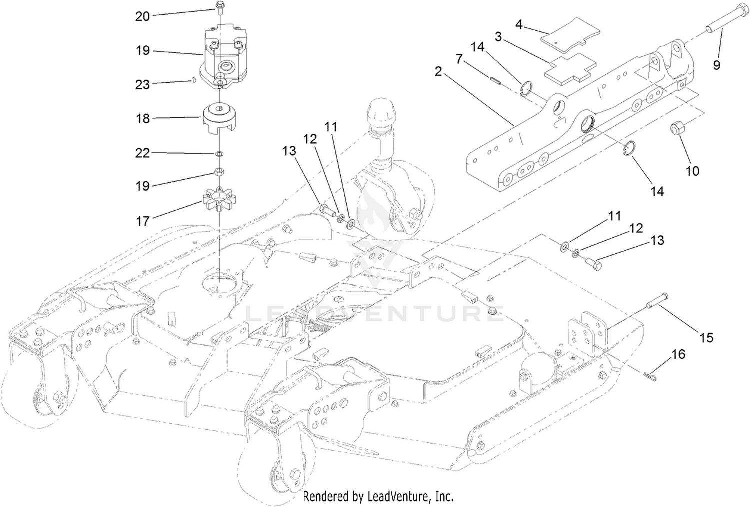 Right Deck Mount Assembly