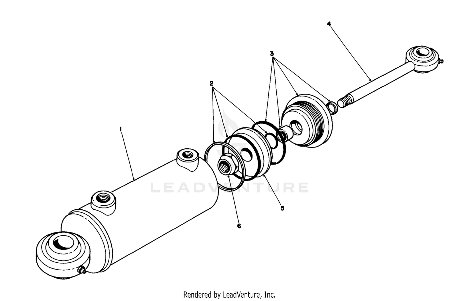 Hydraulic (steering) Cylinder No. 63-6740