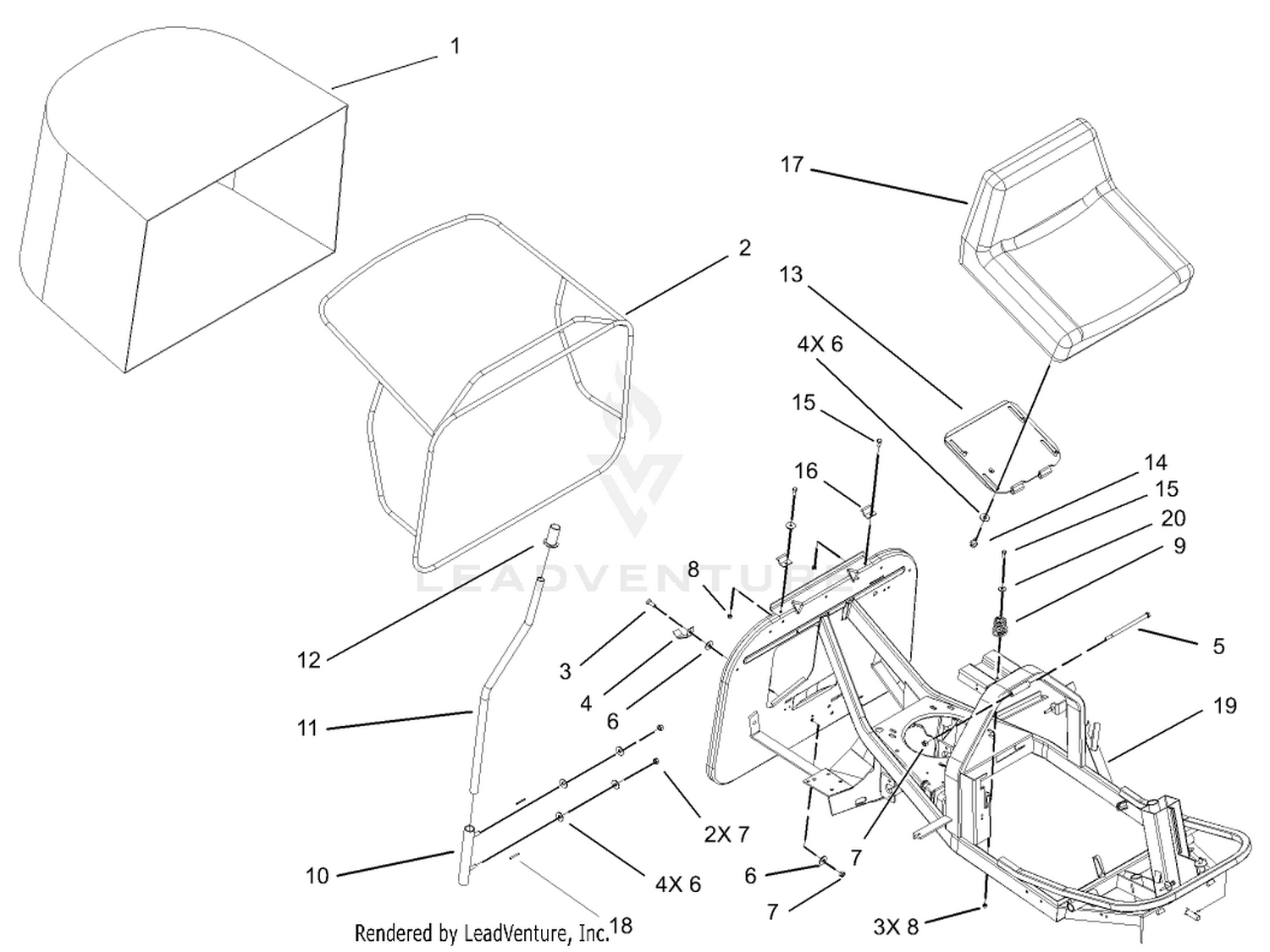 Seat and Rear Bag Assembly