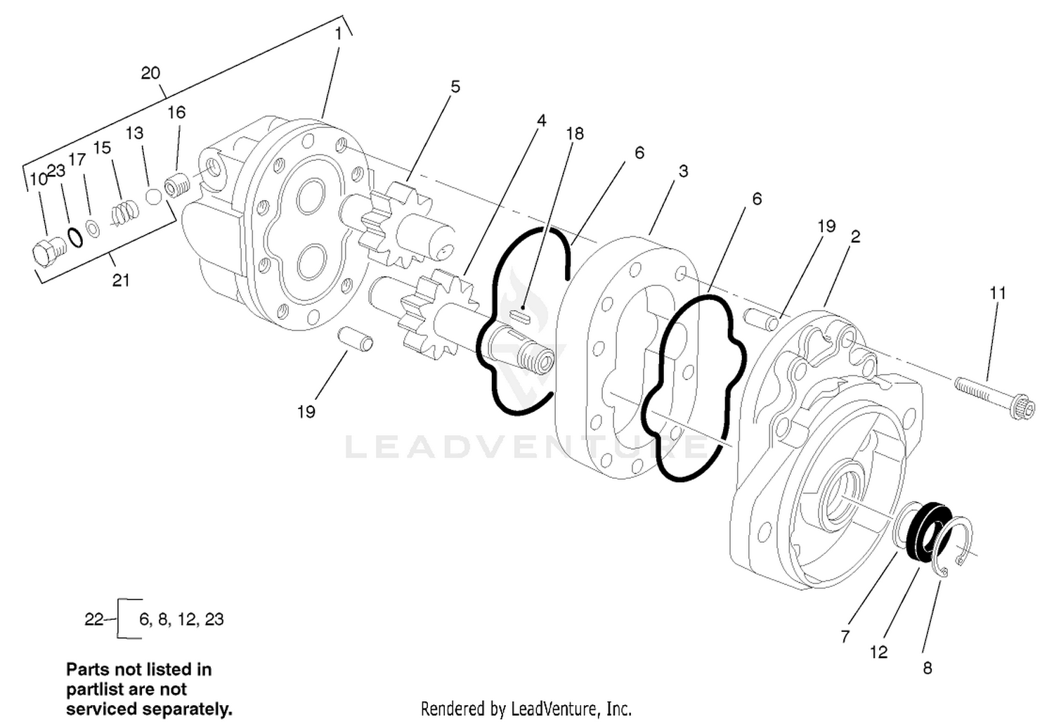 Motor Gear Assembly No. 93-6975