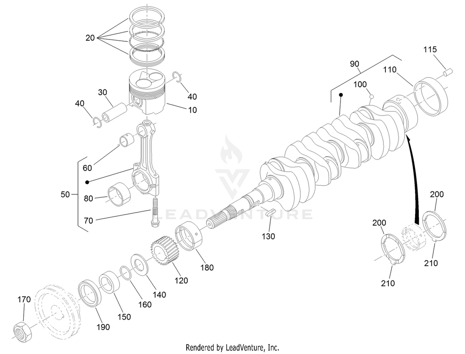 Piston and Crankshaft Assembly