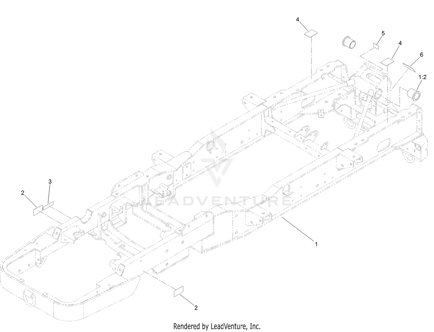 Rear Frame Decal and Bushing Assembly