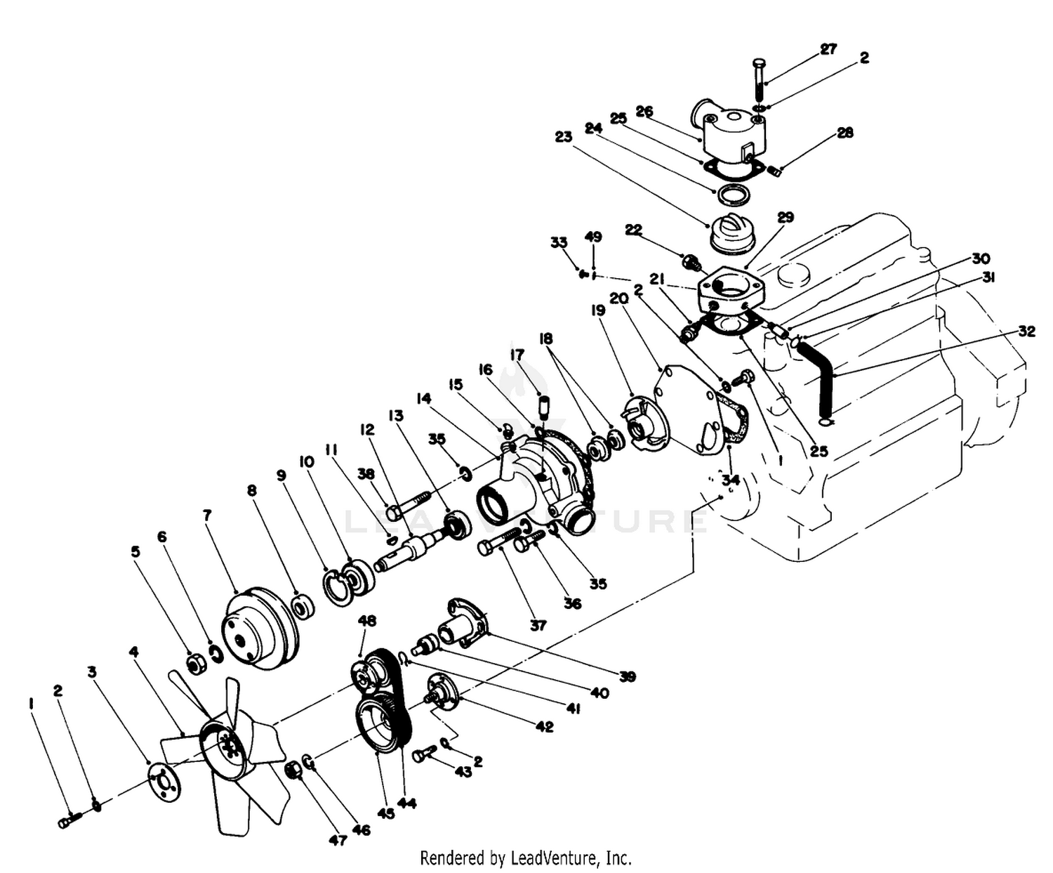 Water Pump  Thermostat Housing Assembly